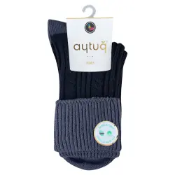 Носки женские Aytug 44429 Cotton высокие черный Size 36-40