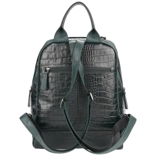 Рюкзак жіночий шкіряний Tony Bellucci 0061-360 темно-зелений