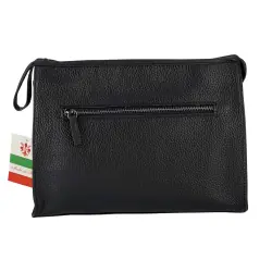 Косметичка женская кожаная Genuine Leather 6521 черная
