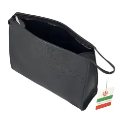 Косметичка женская кожаная Genuine Leather 6521 черная
