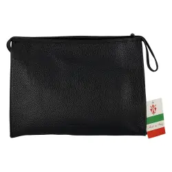Косметичка женская кожаная Genuine Leather 6521 черная