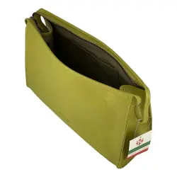 Косметичка женская кожаная Genuine Leather 6521 горчичная