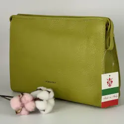 Косметичка женская кожаная Genuine Leather 6521 горчичная
