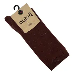 Носки женские Aytug 44055 Cotton высокие коричневые Size 36-40