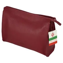 Косметичка женская кожаная Genuine Leather 6521 красная