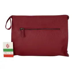Косметичка женская кожаная Genuine Leather 6521 красная