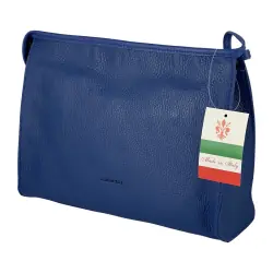 Косметичка женская кожаная Genuine Leather 6521 синяя