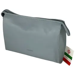 Косметичка женская кожаная Genuine Leather 6521 светло-голубая