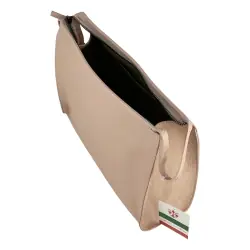 Косметичка женская кожаная Genuine Leather 6521 пудровая