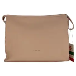 Косметичка женская кожаная Genuine Leather 6521 пудровая