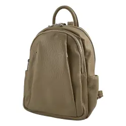 Рюкзак женский кожаный Genuine Leather 543311 светло-бежевый