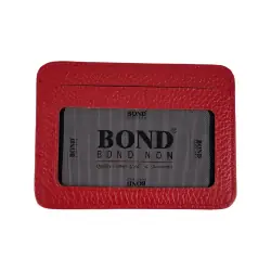 Кошелек картхолдер кожаный Bond Non 132-282 красный