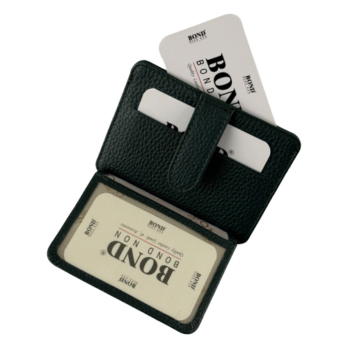 Гаманець картхолдер шкіряний Bond Non 132-1005 темно-зелений