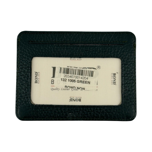 Гаманець картхолдер шкіряний Bond Non 132-1005 темно-зелений