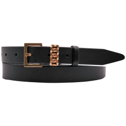 Ремінь жіночий шкіряний Кремінь 05.30.00.217 чорний 125 см 