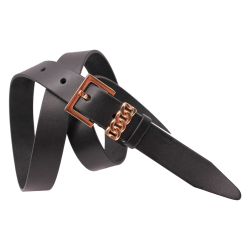 Ремінь жіночий шкіряний Кремінь 05.30.00.217 чорний 125 см 