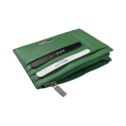 Гаманець картхолдер шкіряний Karya 0022-104 зелений