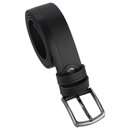 Ремінь чоловічий шкіряний Bond Non BB618-701 чорний 135 см