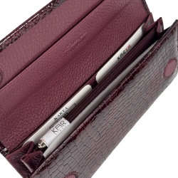Кошелек женский кожаный лакированный Karya 1071-577 марсала