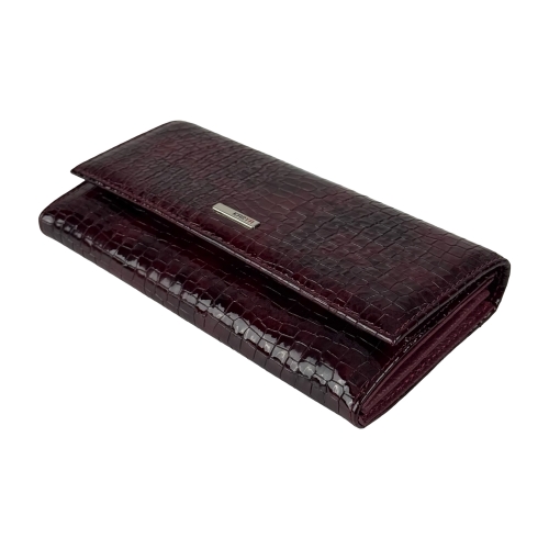 Кошелек женский кожаный лакированный Karya 1071-577 марсала