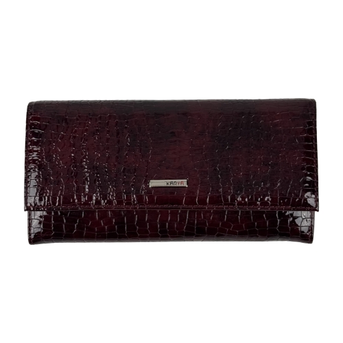 Кошелек женский кожаный лакированный Karya 1071-577 марсала