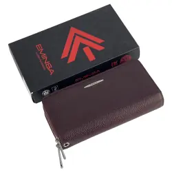 Кошелек женский кожаный Eminsa 2160 37-6 бордовый