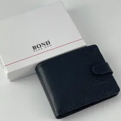 Гаманець чоловічий шкіряний Bond 516-1170 темно-синій