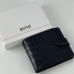 Кошелек мужской под крокодиловую кожу Bond 516-356 черный