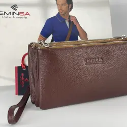 Клатч мужской кожаный Eminsa 5095 18-4 светло-коричневый