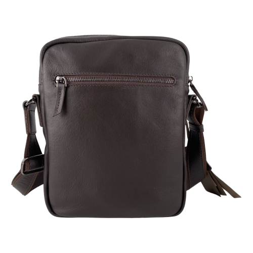 Сумка чоловіча шкіряна The Bond 1437-4 темно-коричнева