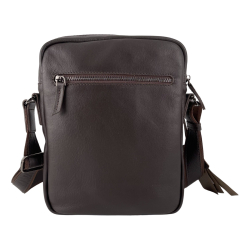 Сумка чоловіча шкіряна The Bond 1437-4 темно-коричнева