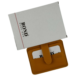 Гаманець картхолдер шкіряний Bond Non 132-203 жовтий