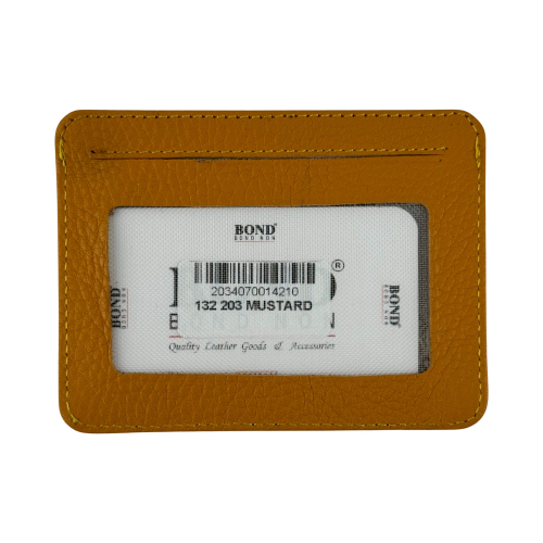 Кошелек картхолдер кожаный Bond Non 132-203 желтый