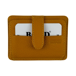 Гаманець картхолдер шкіряний Bond Non 132-203 жовтий