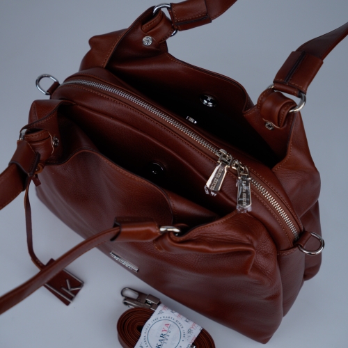 Сумка жіноча шкіряна Karya 2526-615 коричнева