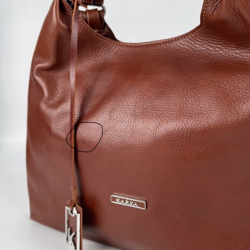 Сумка жіноча шкіряна Karya 2526-615 коричнева