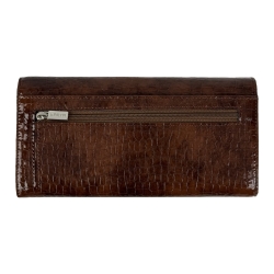 Кошелек женский кожаный лакированный Karya 1071-578 коричневый