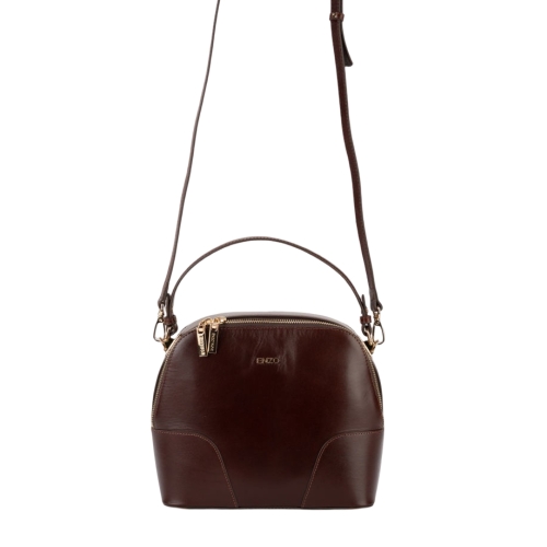 Сумка кросс-боди женская кожаная  Enzo Nori EN1105-KR04 темно-коричневая