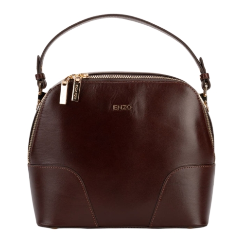 Сумка кросс-боди женская кожаная  Enzo Nori EN1105-KR04 темно-коричневая