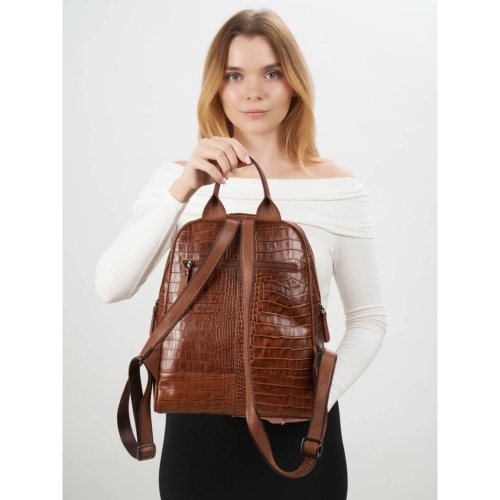 Рюкзак женский кожаный Tony Bellucci 0061-353 коричневый