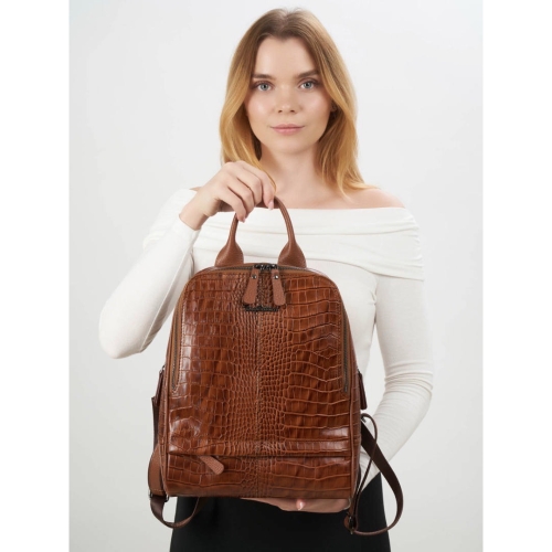 Рюкзак женский кожаный Tony Bellucci 0061-353 коричневый