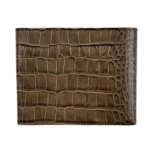 Гаманець чоловічий під крокодилячу шкіру Bond 519-354 оливковий