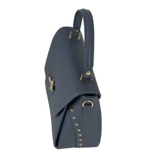 Сумка женская кожаная Genuine Leather 1053 голубая