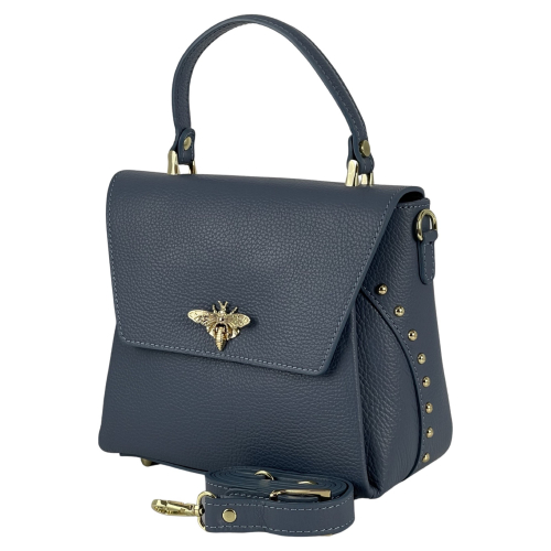 Сумка женская кожаная Genuine Leather 1053 голубая