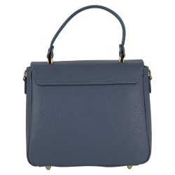 Сумка жіноча шкіряна Genuine Leather 1053 блакитна