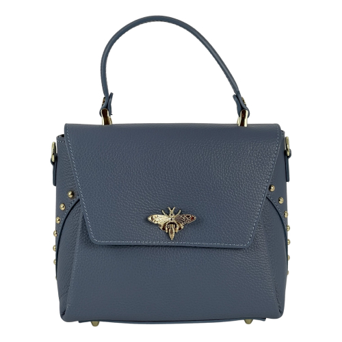 Сумка женская кожаная Genuine Leather 1053 голубая