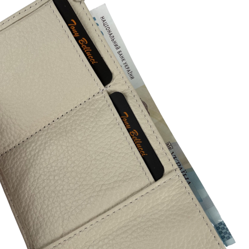 Гаманець-міні жіночий шкіряний Tony Bellucci T813-201 молочний