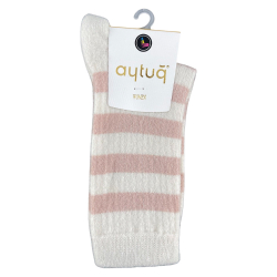 Шкарпетки жіночі Aytug 48003 високі молочні з бежевим Size 36-40