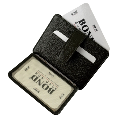 Гаманець картхолдер шкіряний Bond Non 132-217 оливковий