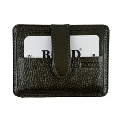 Гаманець картхолдер шкіряний Bond Non 132-217 оливковий